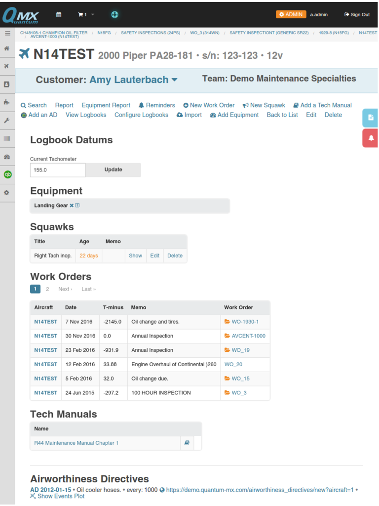 Aircraft Maintenance Software Quantum MX (the best in 2018)